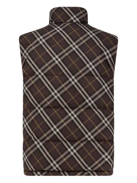 Burberry check-pattern padded gilet