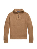 Polo Ralph Lauren waffle-knit quarter-zip sweater