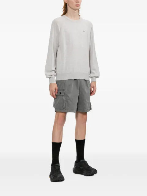 A.P.C. logo-print raglan-sleeve sweater