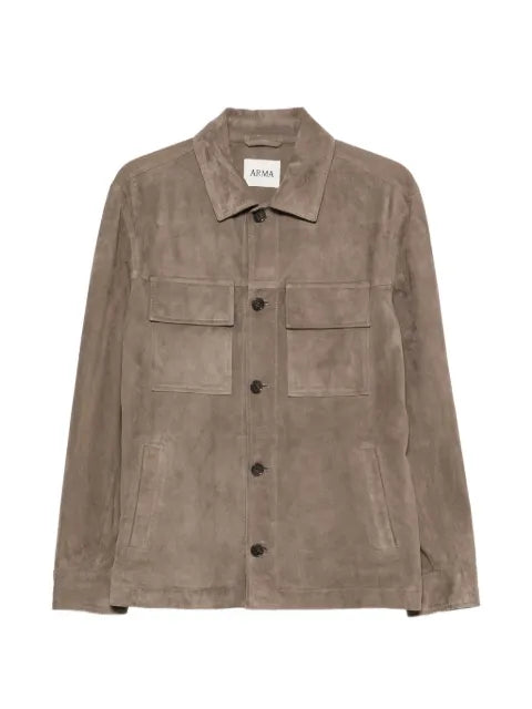 Arma suede flap-pocket shirt jacket