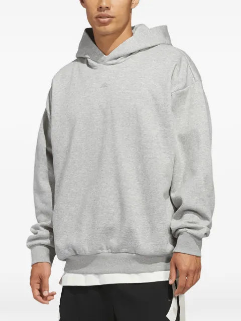 adidas logo-print fleece hoodie