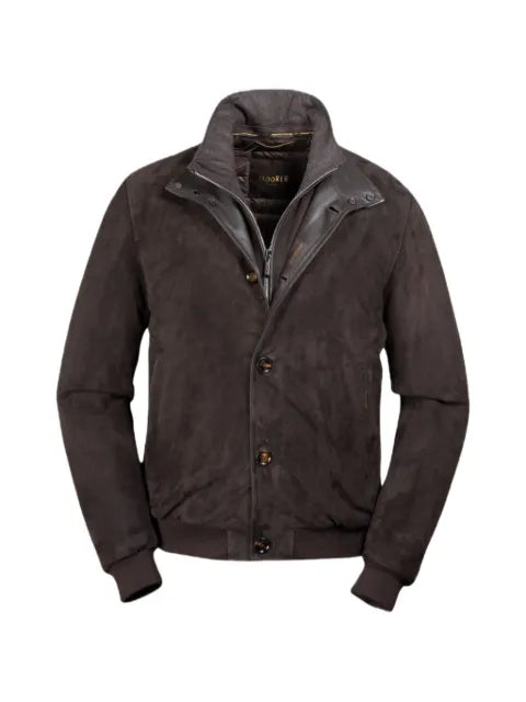 Moorer Janos-Ur suede layered-effect jacket
