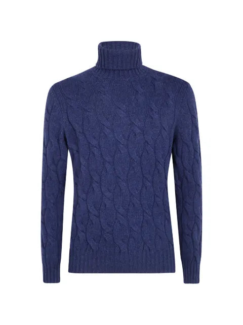 Barba cable-knit roll-neck sweater
