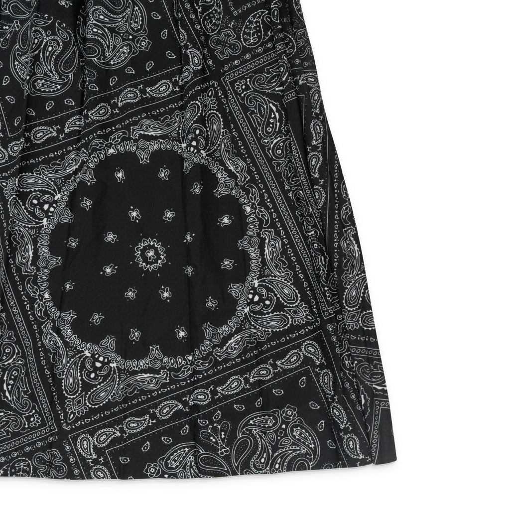 Black Bandana Pleated Skirt