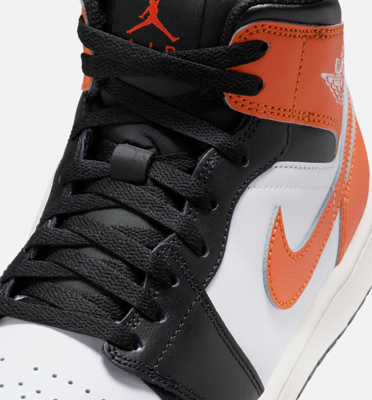 Air Jordan 1 Mid Men's Lifestyle Sneakers - Starfish/White/Sail/Black