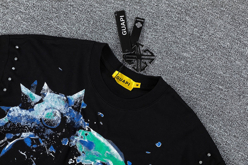 GUAPI Skull Chain Graphic T-Shirt