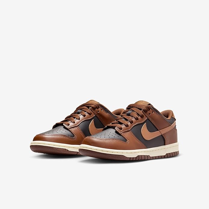 Big Kid's Nike Dunk Low Black/British Tan-Cacao Wow (FB9109 006)