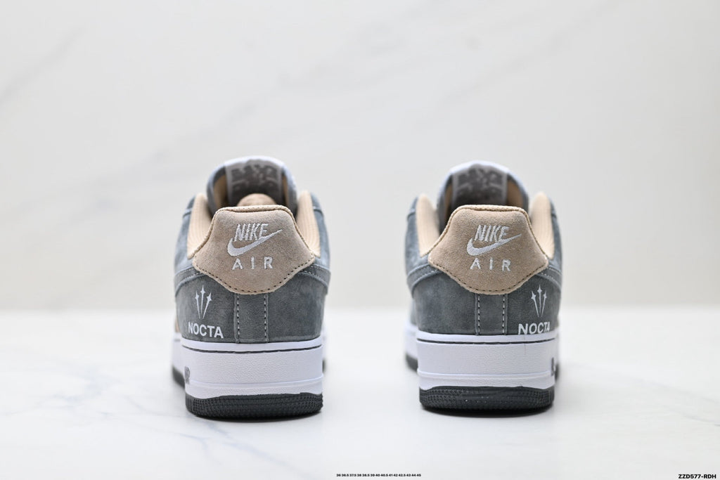 Nike Air Force 1 Low Gray Beige Unisex Sneakers Style 09