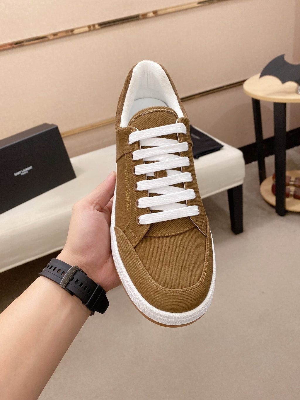Saint Laurent Perforated Low-Top Sneakers - Padded Collar