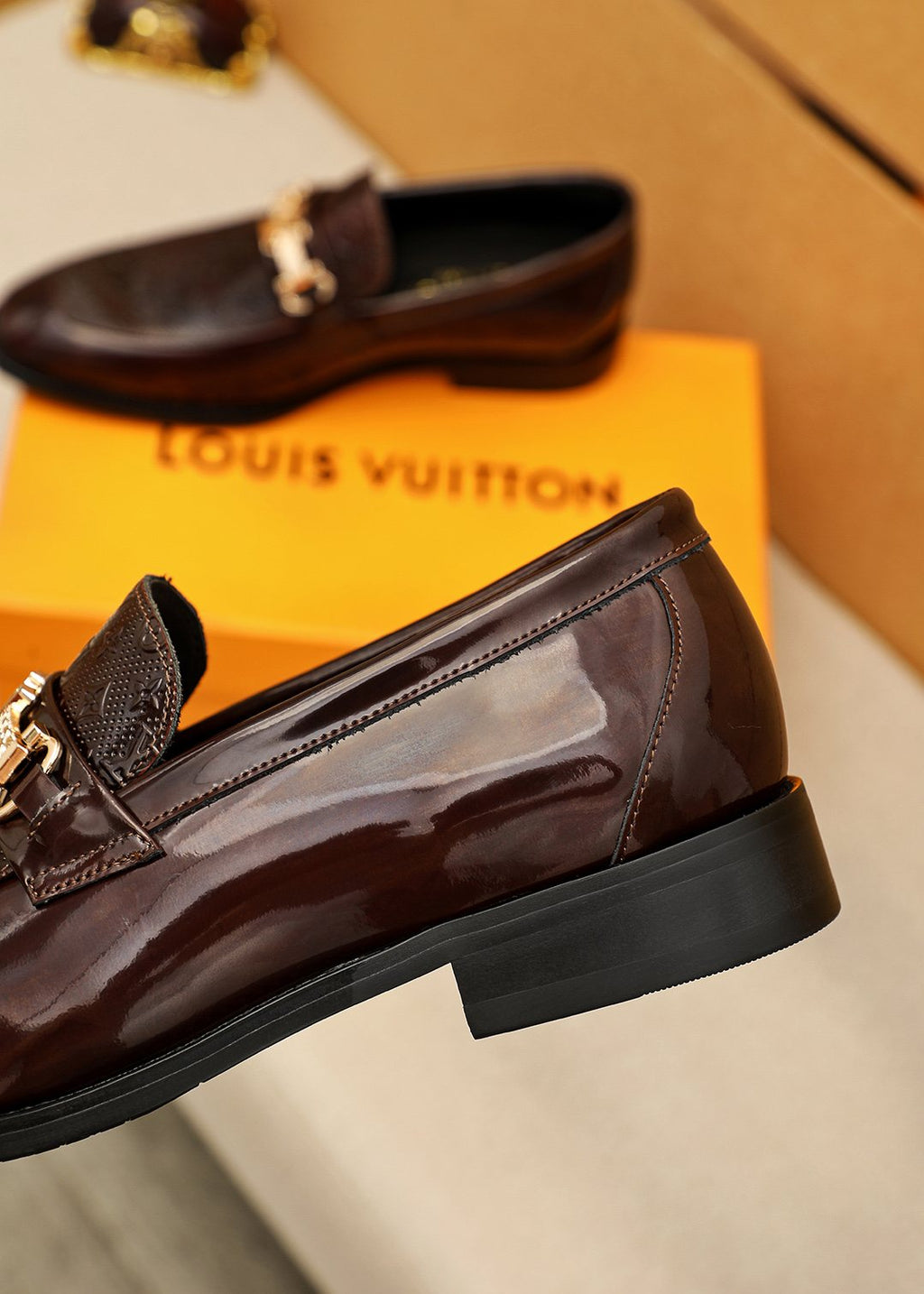 Louis Vuitton Embossed Buckle Loafers - Embossed Vamp Panels