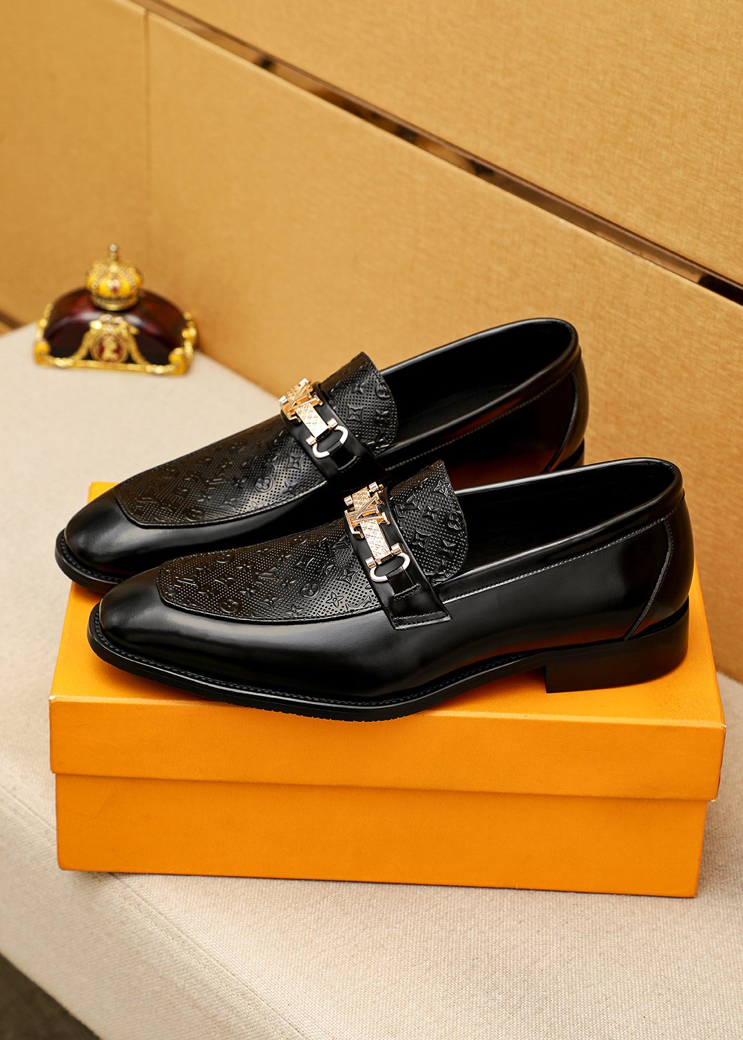 Louis Vuitton Embossed Buckle Loafers - Embossed Vamp Panels