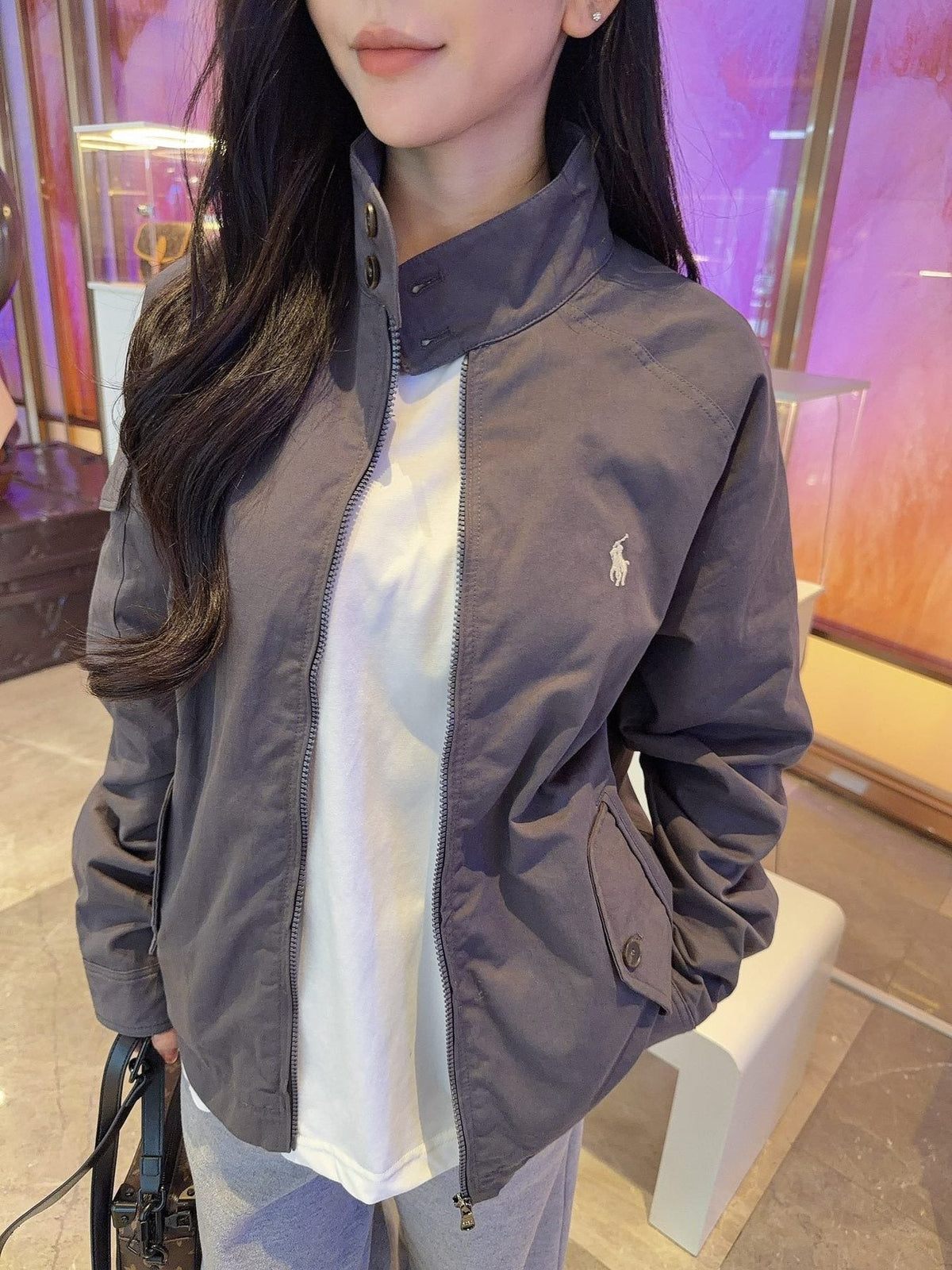 Ralph Lauren Embroidered Pony Zip Jacket