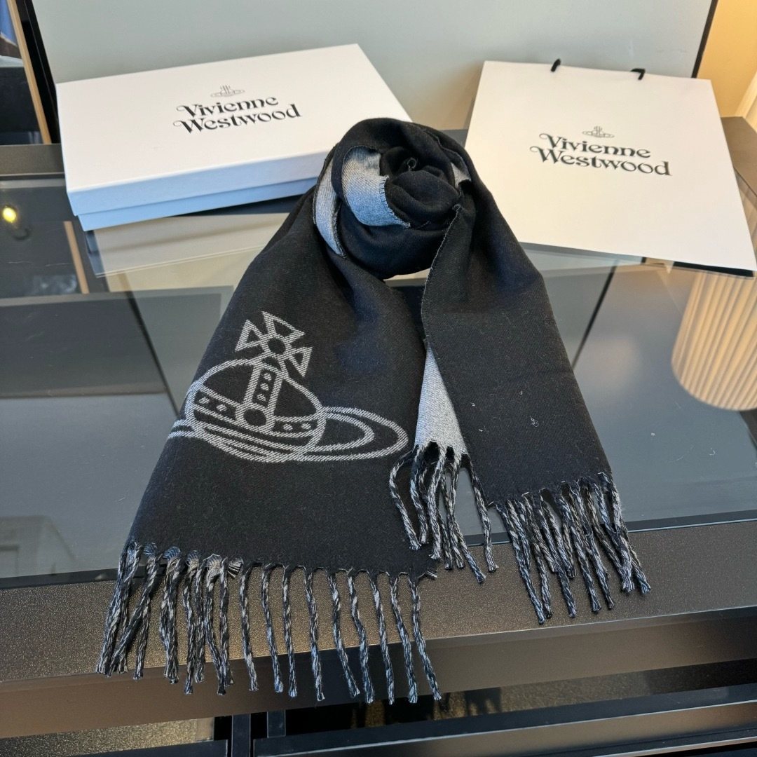 Vivienne Westwood Orb Fringed Scarf