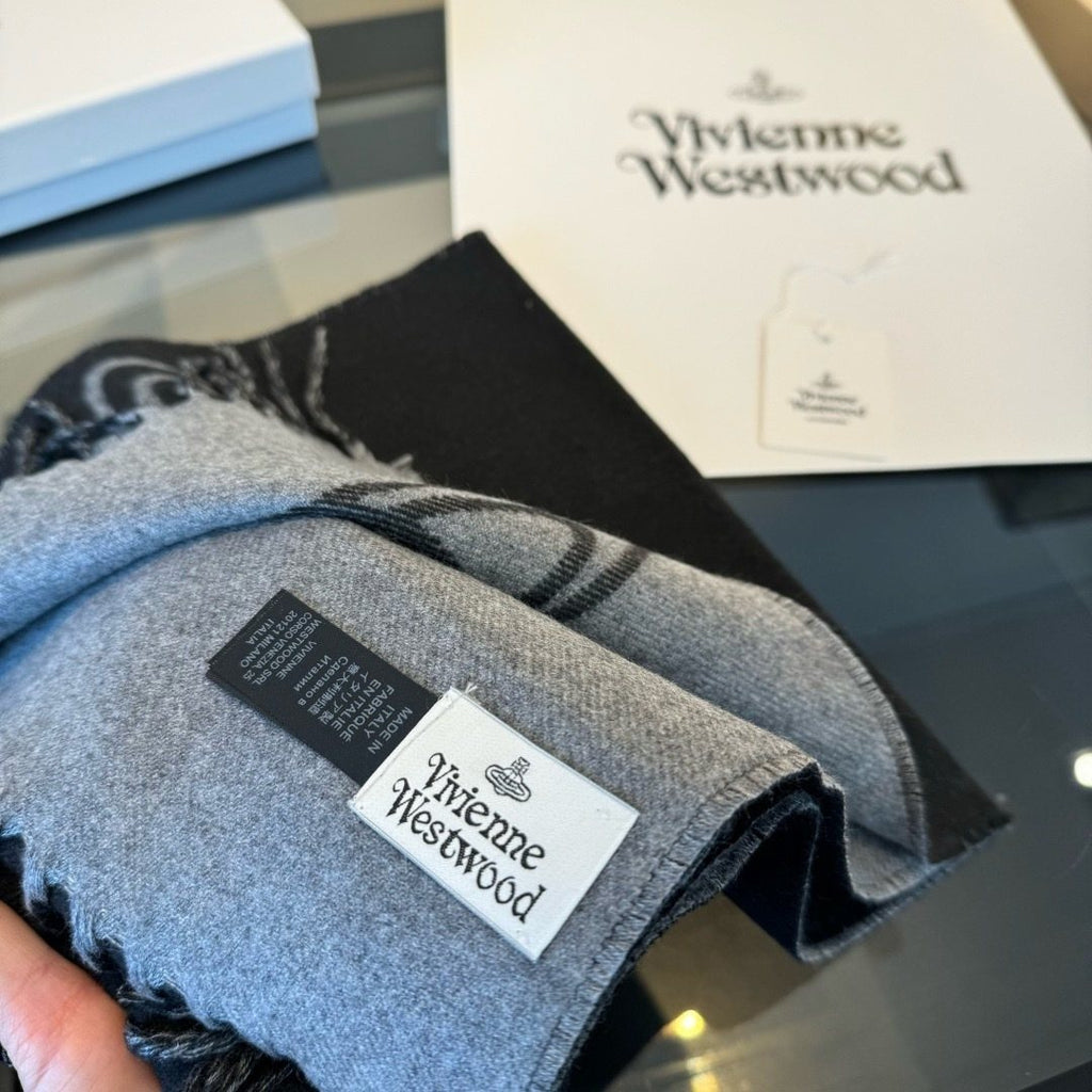 Vivienne Westwood Orb Fringed Scarf