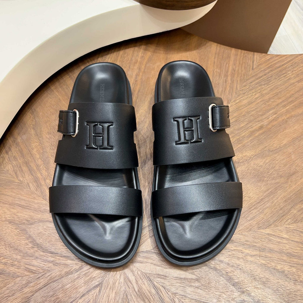 Hermès Men's Two-Strap Slide Sandals